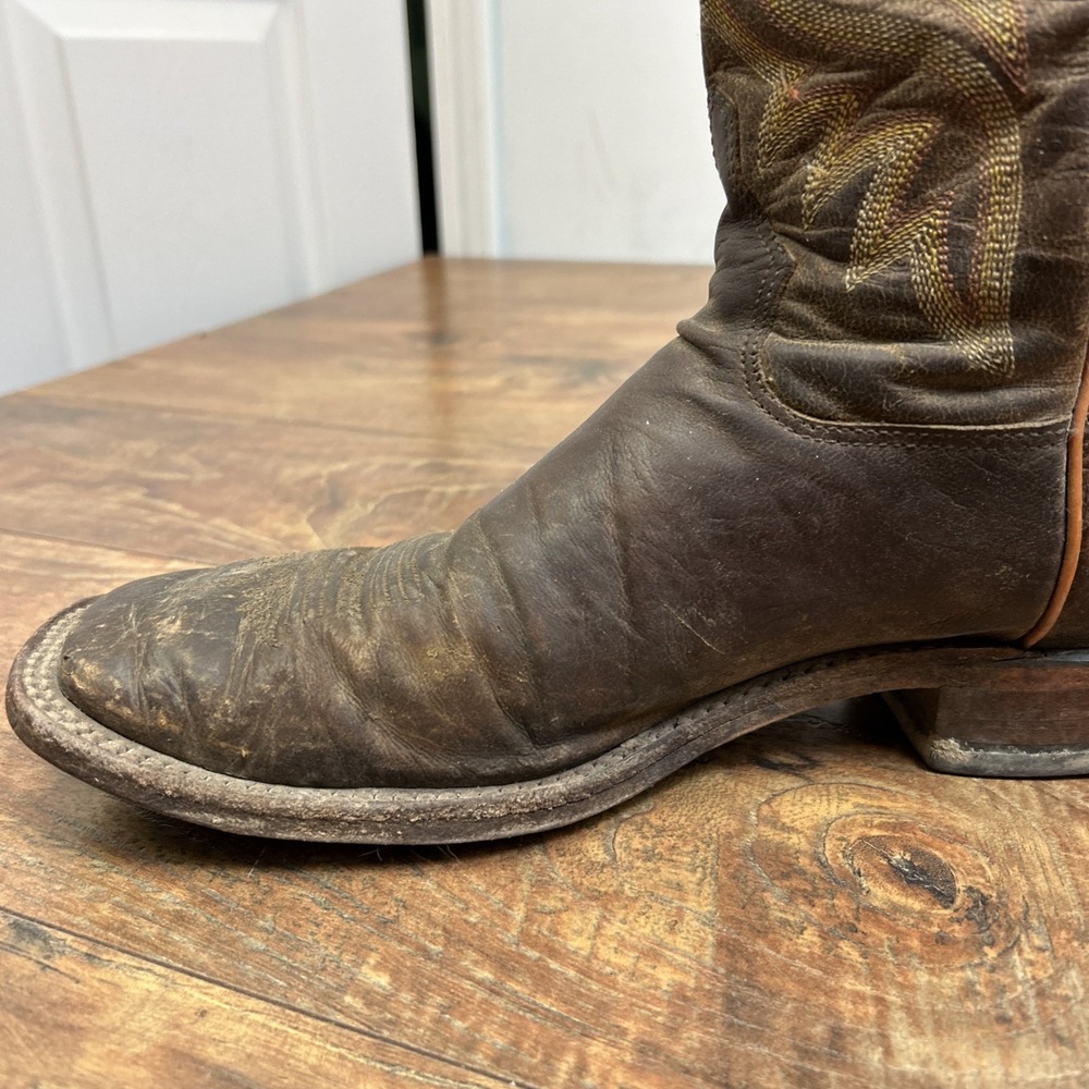 Tony Lama Men's Avett 11" Western Leather Boots-Honey Brown-Size: 8.5 D Rodeo - Picture 11 of 16